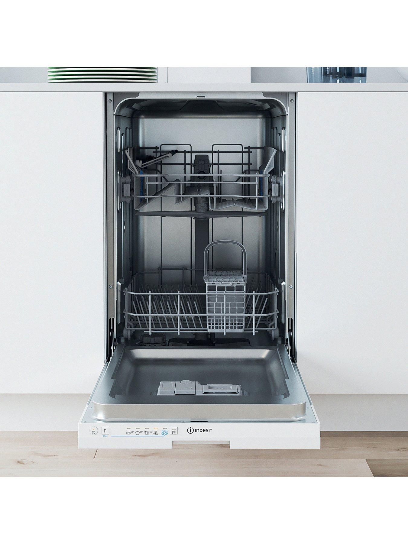 Image 2 of 7 of Indesit IN2IE10CS80UK Push&amp;Go Integrated Slimline Dishwasher - White