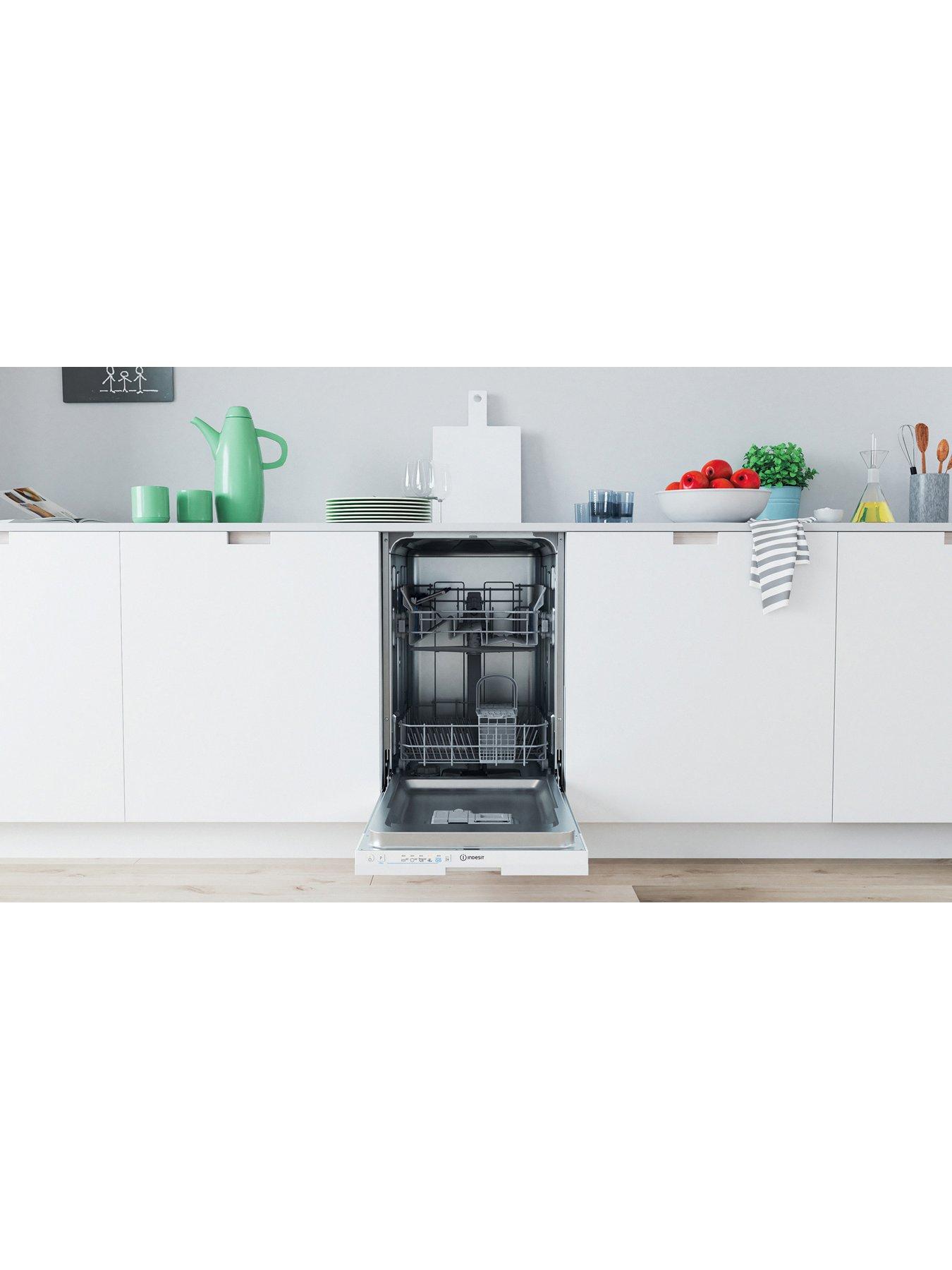 Image 3 of 7 of Indesit IN2IE10CS80UK Push&amp;Go Integrated Slimline Dishwasher - White