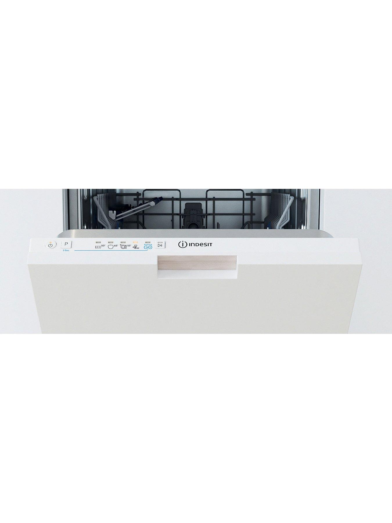 Image 4 of 7 of Indesit IN2IE10CS80UK Push&amp;Go Integrated Slimline Dishwasher - White