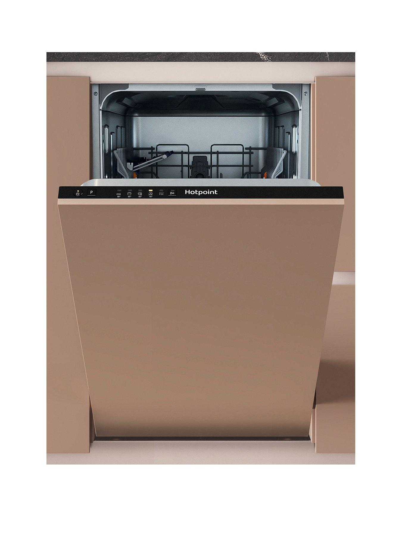 undefined HP2IE10CS80UK Integrated Slimline Dishwasher - Black