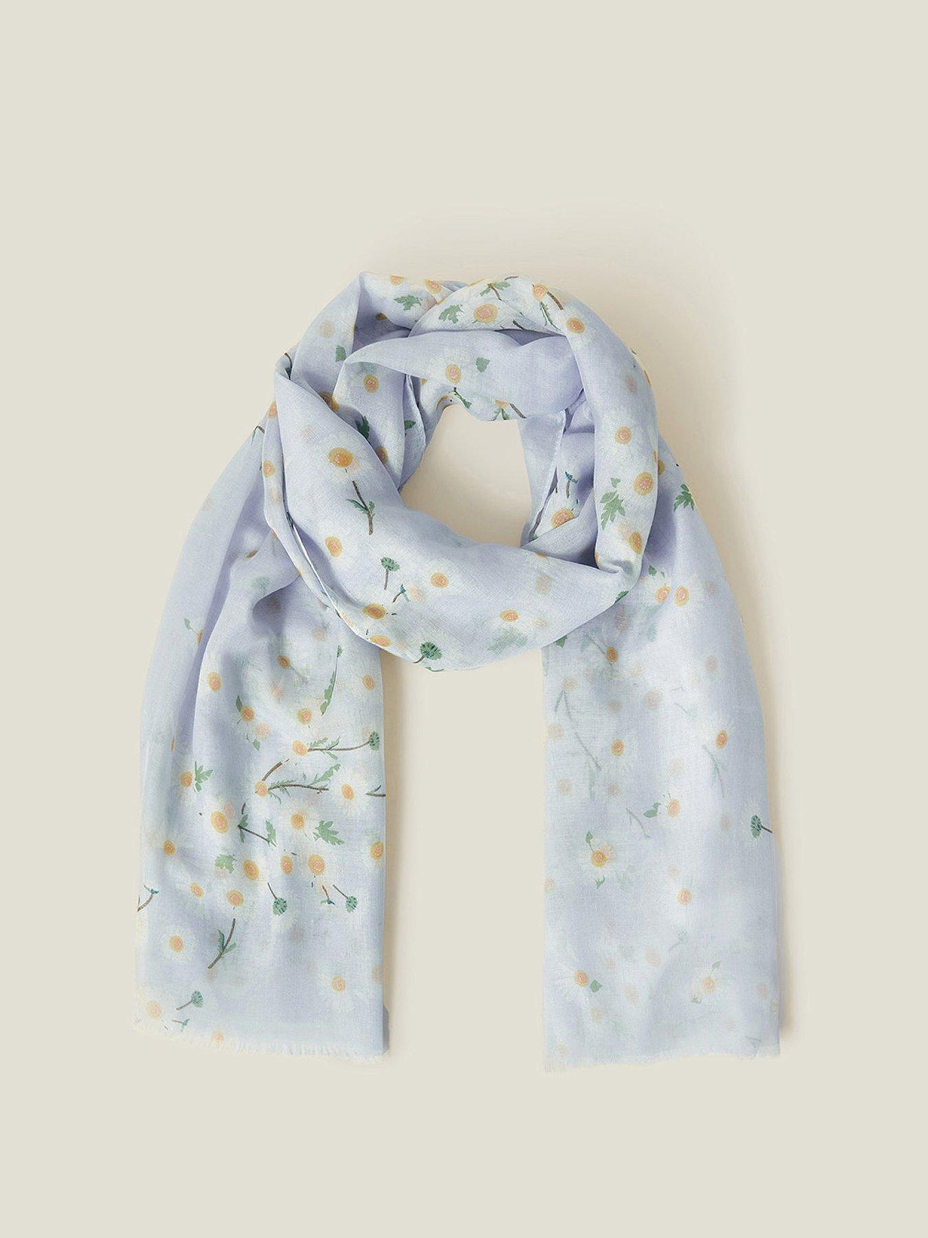 undefined Sienna Scatter Daisy Scarf - Light Blue