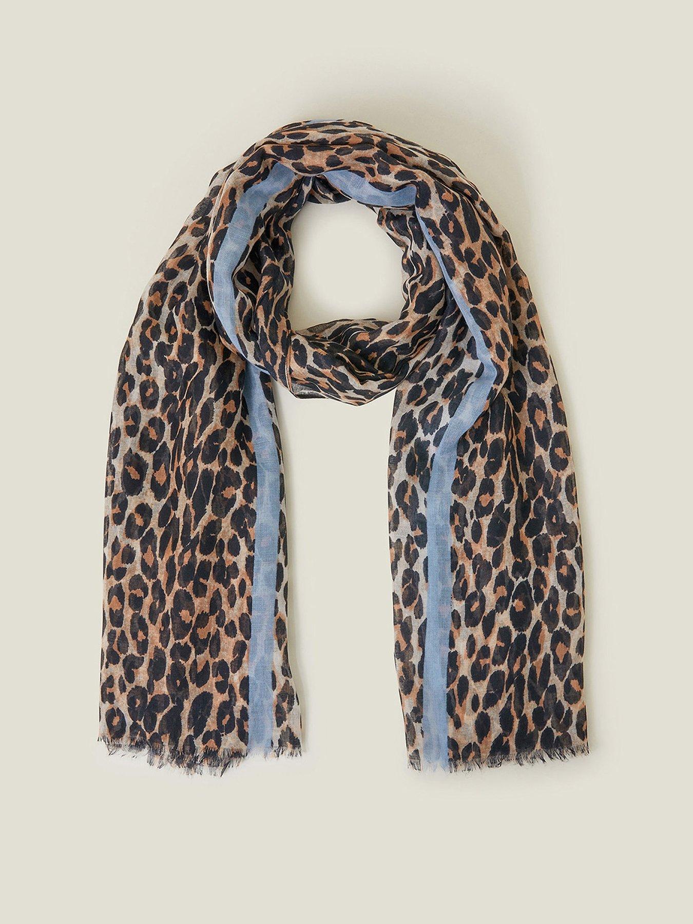 undefined Billie Border Leopard Scarf - Leopard