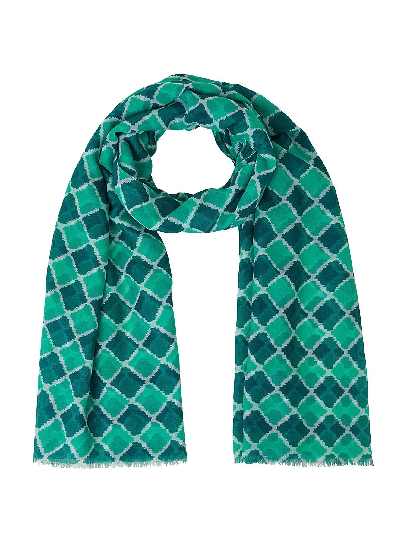 undefined Tilly Tile Print Scarf - Teal