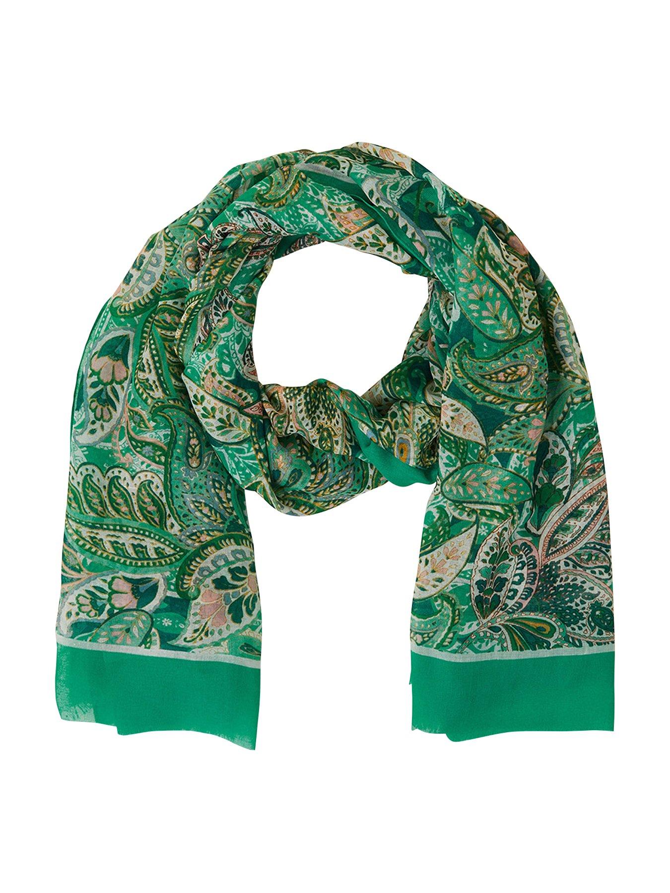 undefined Polly Paisley Scarf - Teal