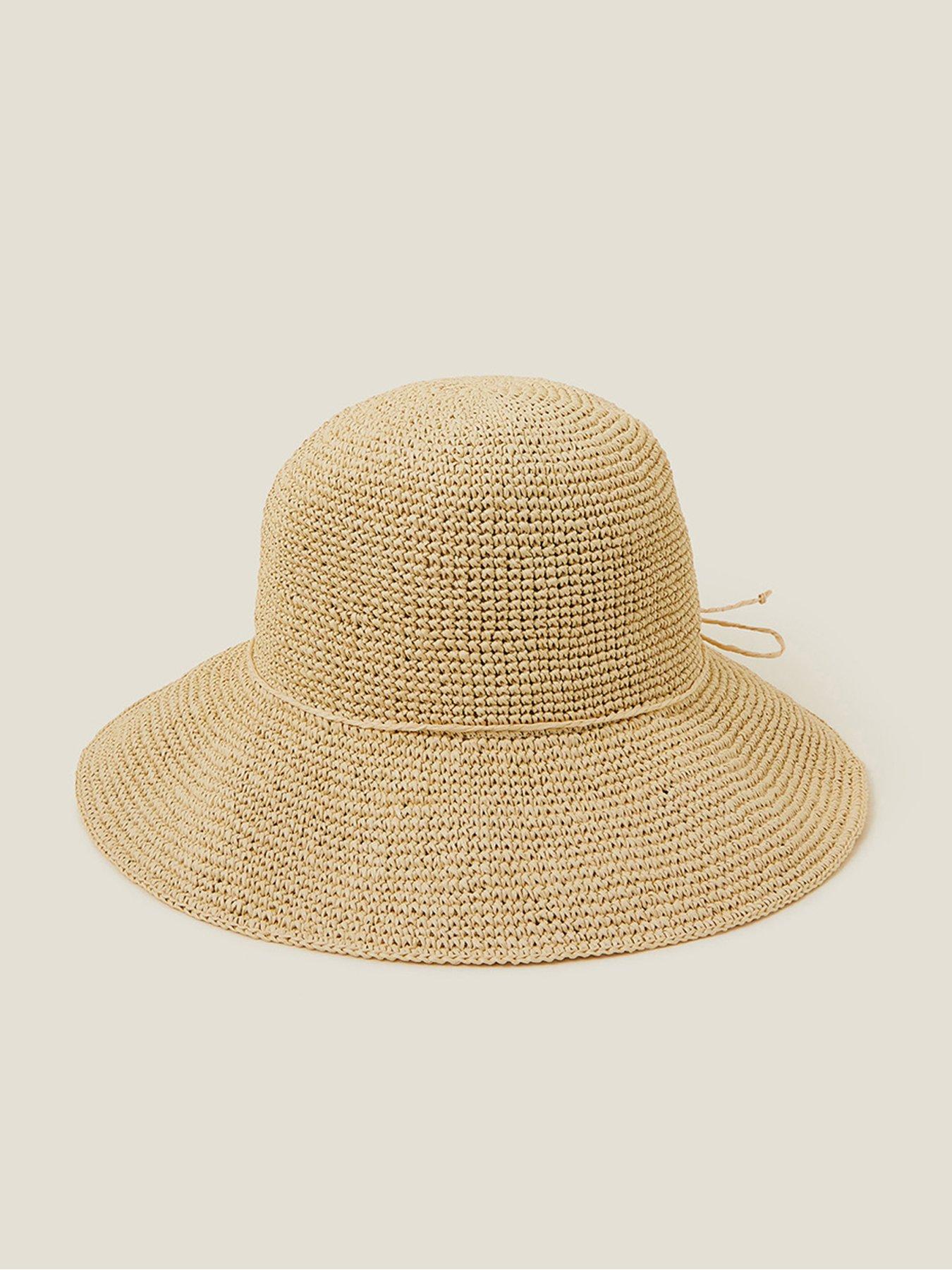 Image 3 of 4 of Accessorize Straw Bucket Hat - Natural