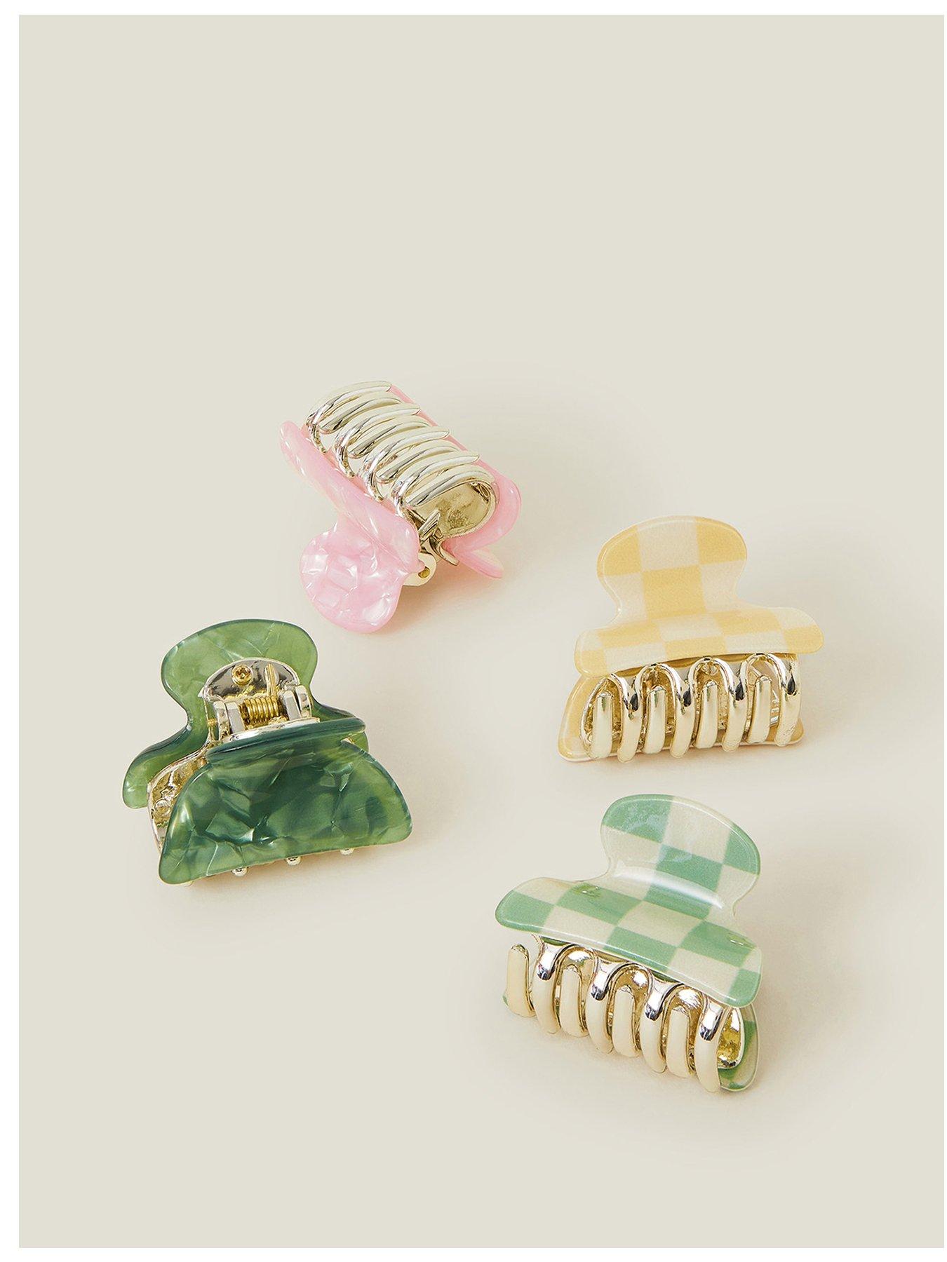 undefined 4 X Small Mixed Claw Clip - Pastel Multi