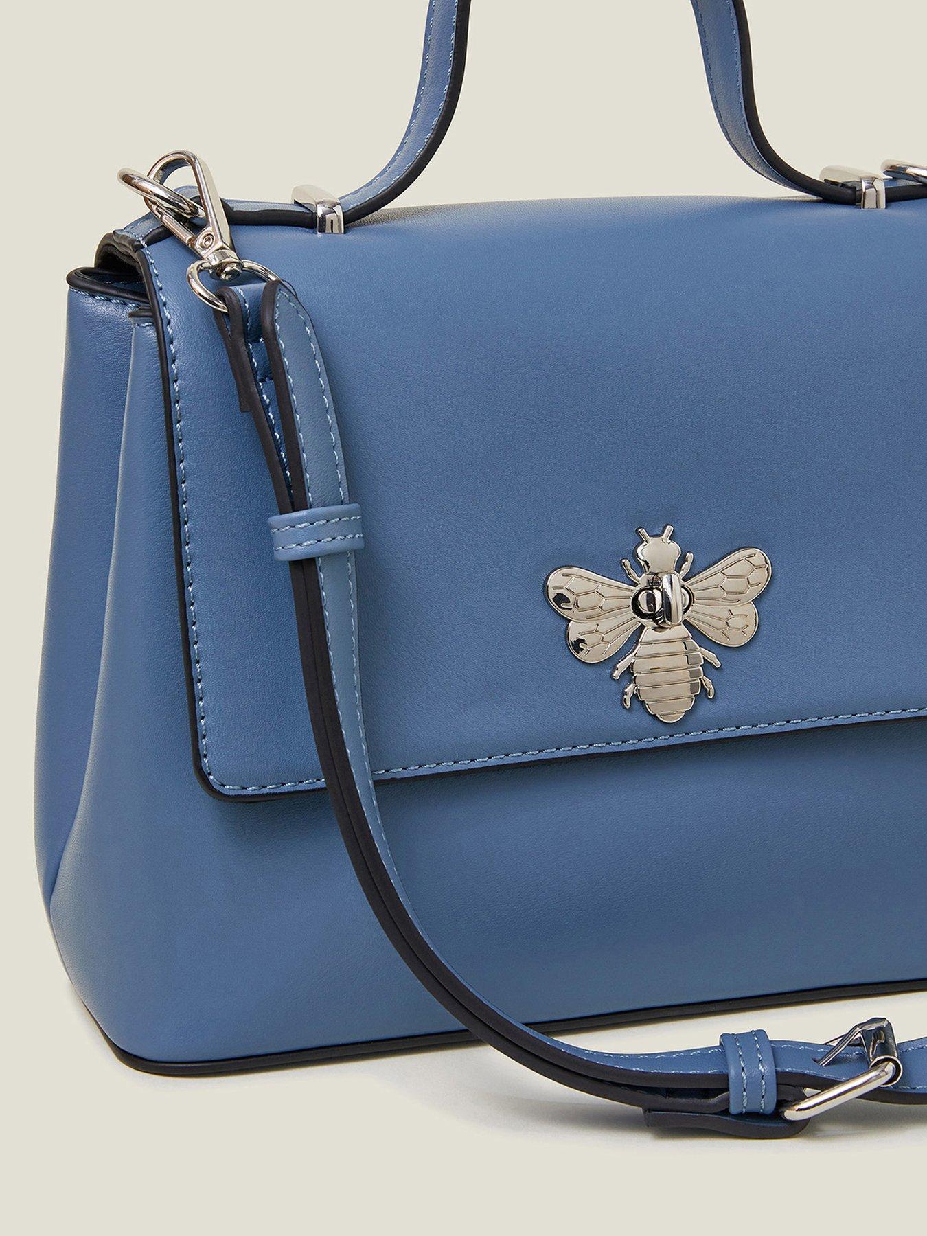 Image 4 of 5 of Accessorize Britney Bee Handheld Bag - Blue
