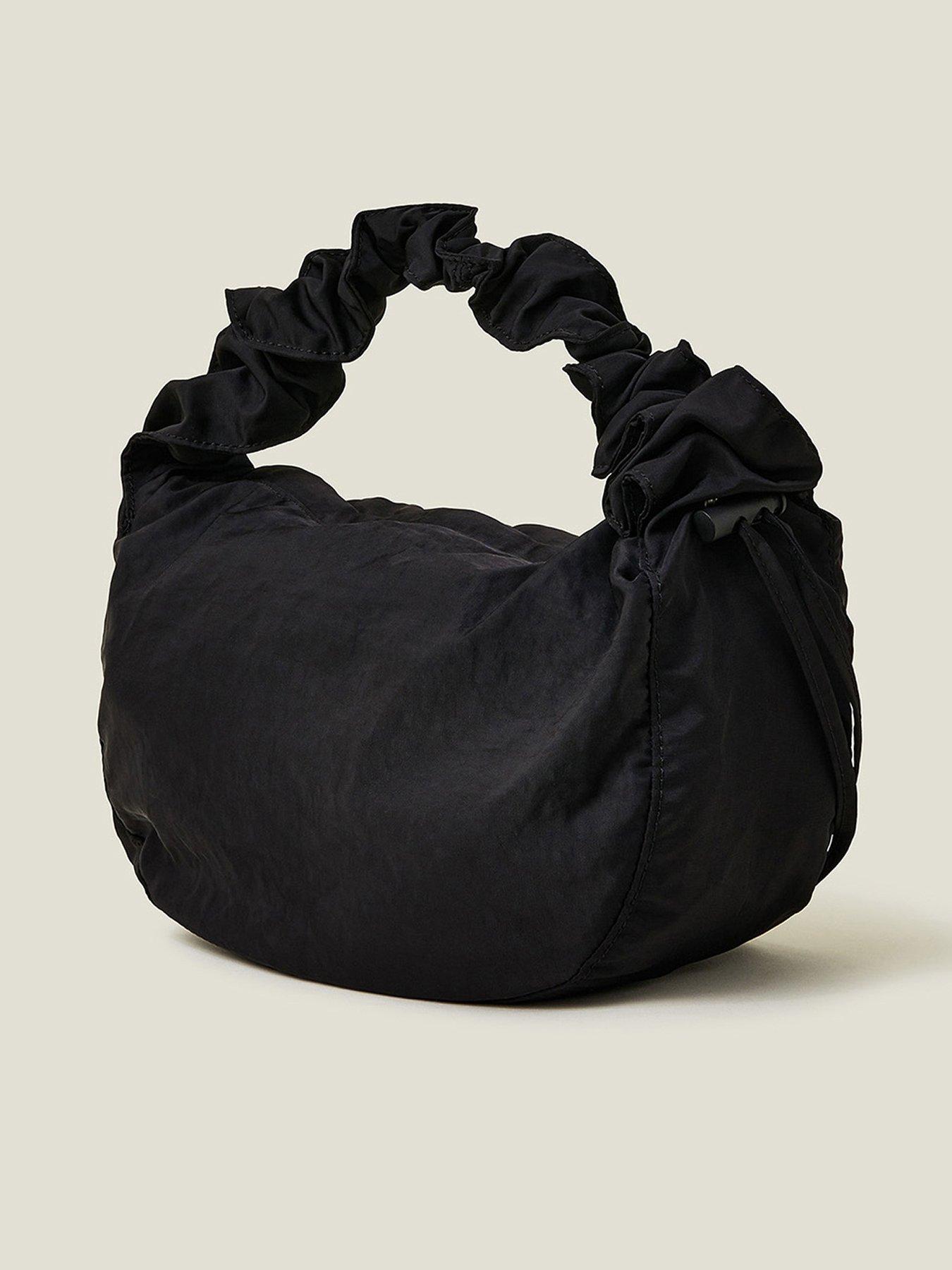 Image 3 of 5 of Accessorize Ruched Sling Bag - Black