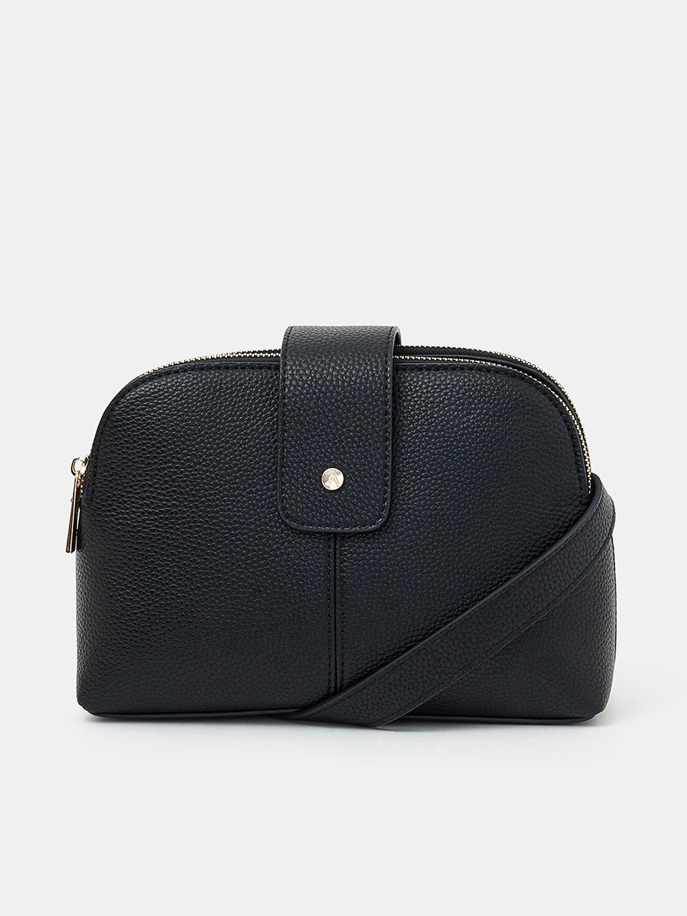 undefined Double Zip Flap X Body Bag - Black
