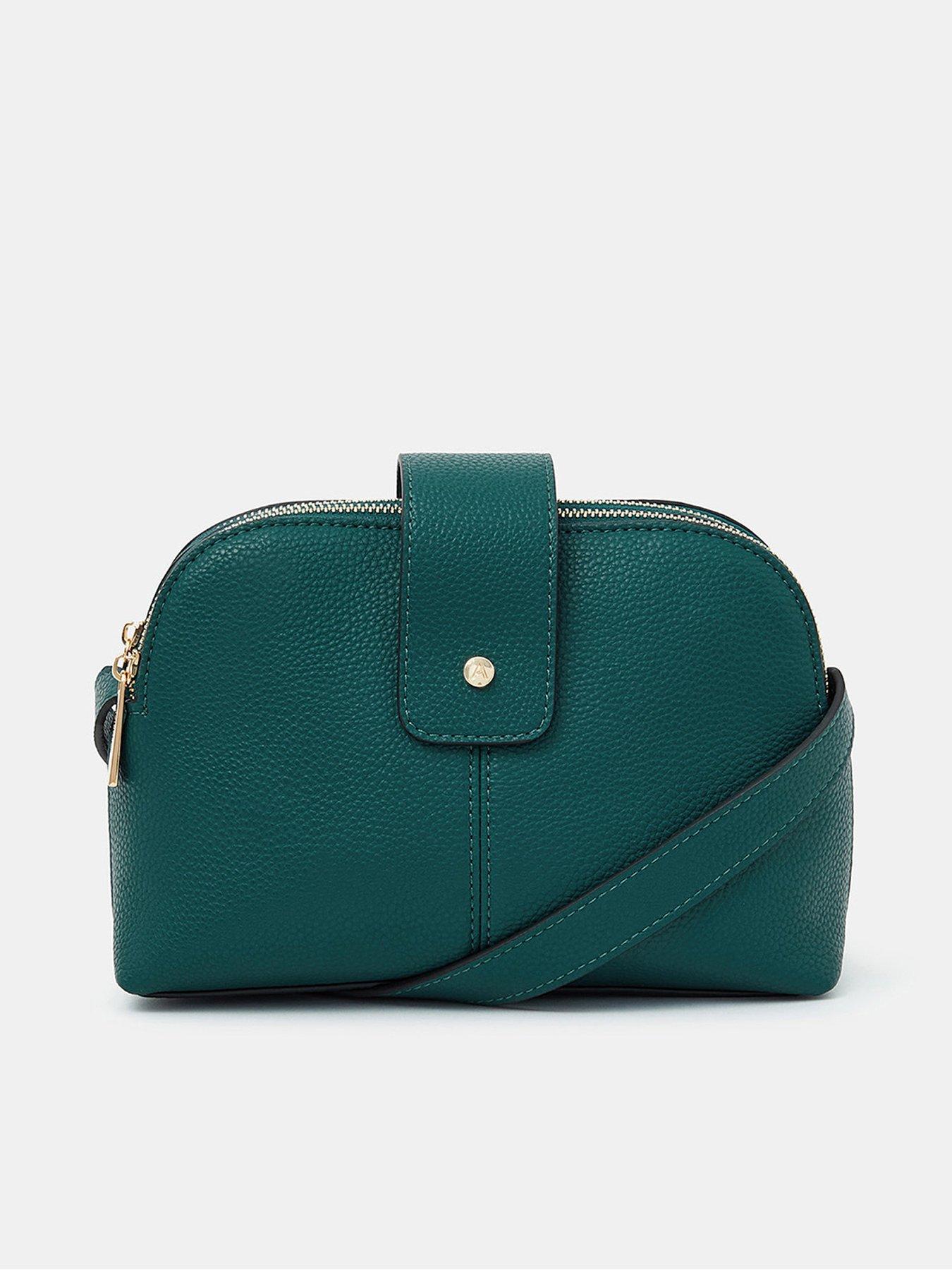 undefined Double Zip Flap X Body Bag - Teal