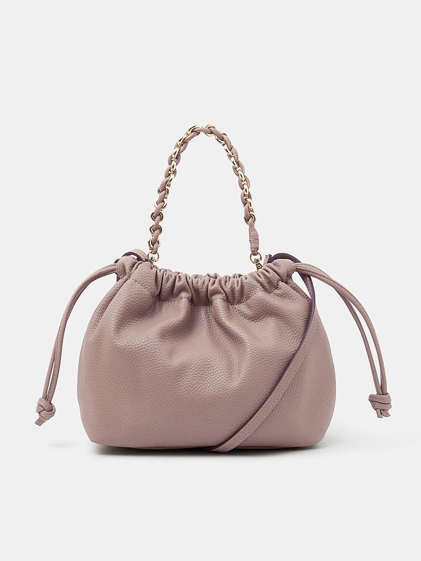 undefined Drawstring Cross Body Bag - Mink - Mink