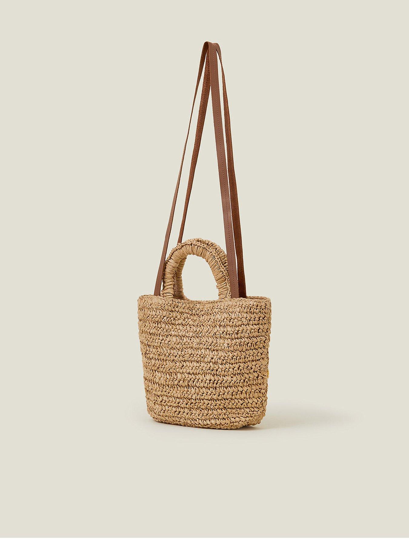 Image 3 of 5 of Accessorize Raffia Daisy Handheld - Natural