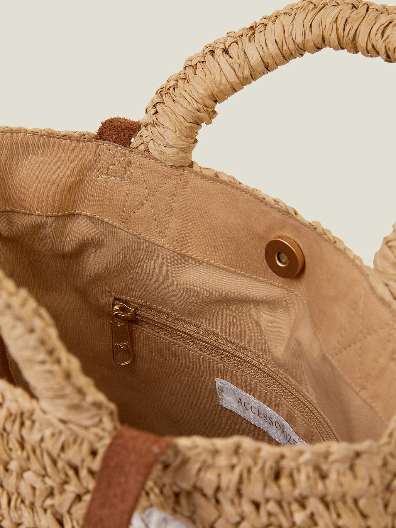 Image 5 of 5 of Accessorize Raffia Daisy Handheld - Natural