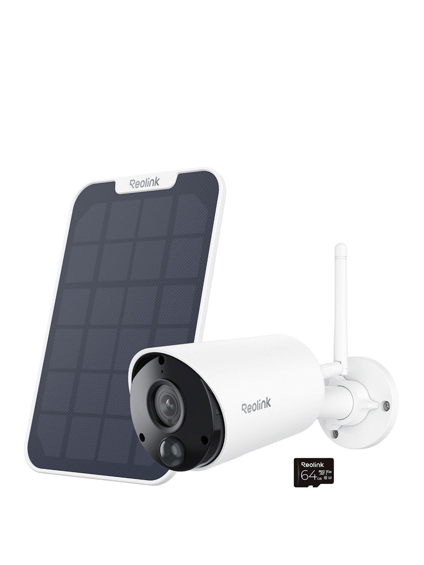 Image 1 of 7 of Reolink 3MP Wi-Fi Battery Security Camera for Outdoors, Smart Detection, No Monthly Fees, Argus Series B320+Solar Panel + 64GB SD Card