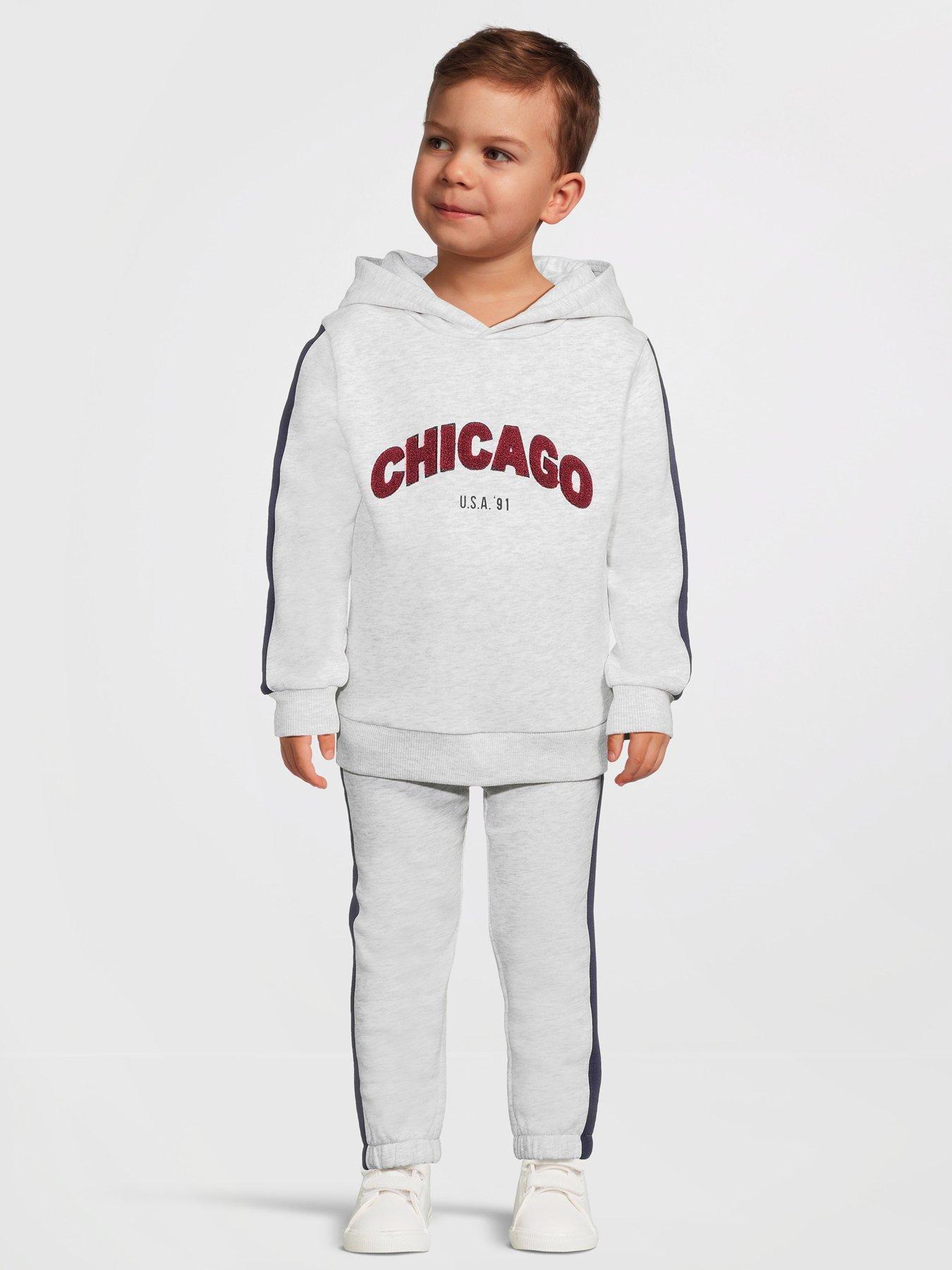 Mini V by Very Boys Varsity Hoodie And Jog Set - Grey