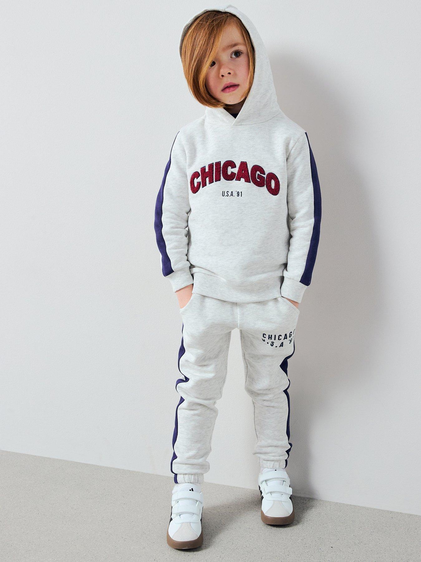 The Very Collection Boys Varsity Hoodie And Jog Set - Grey