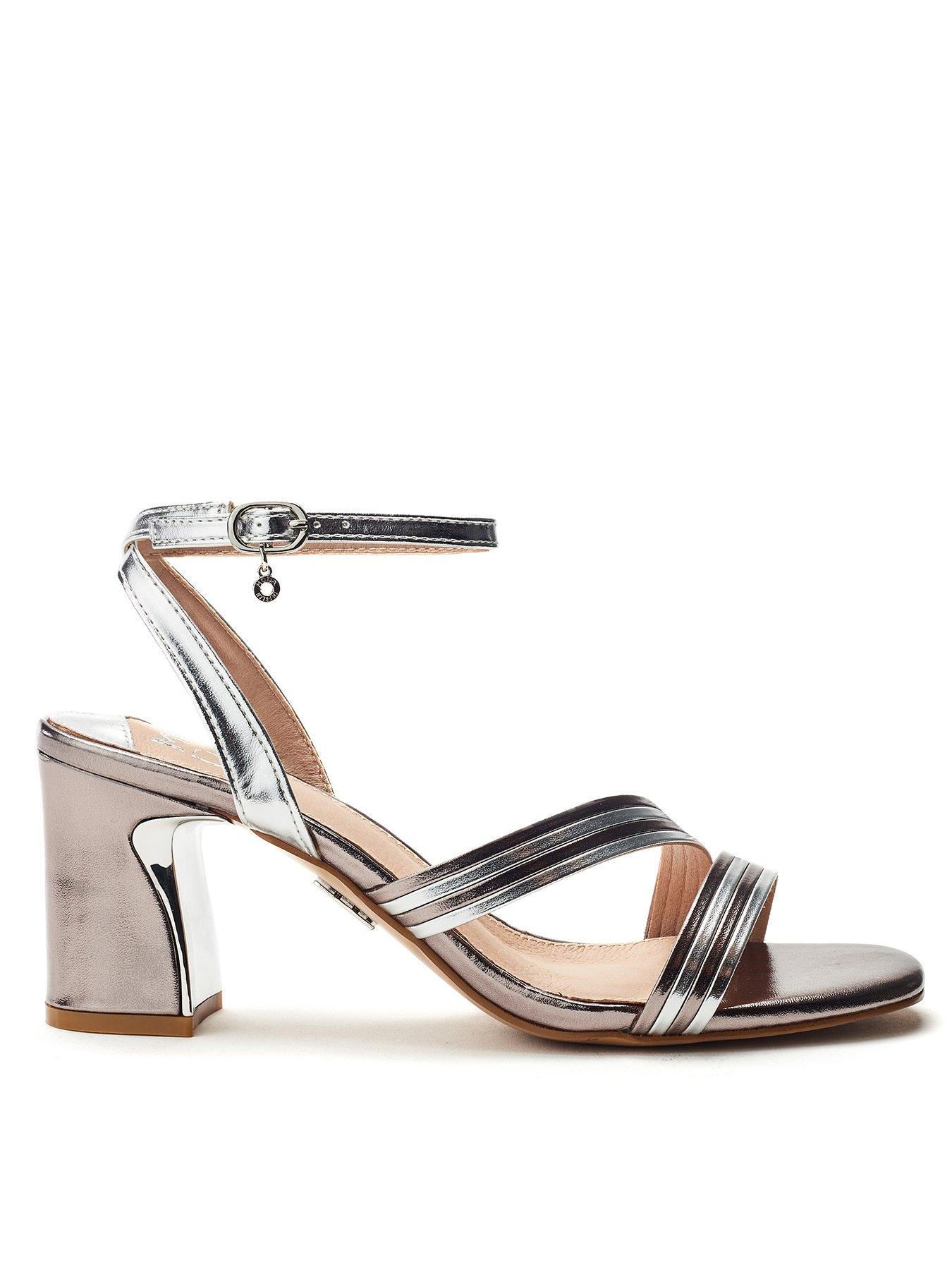 undefined Raela Block Heel Sandals - Silver