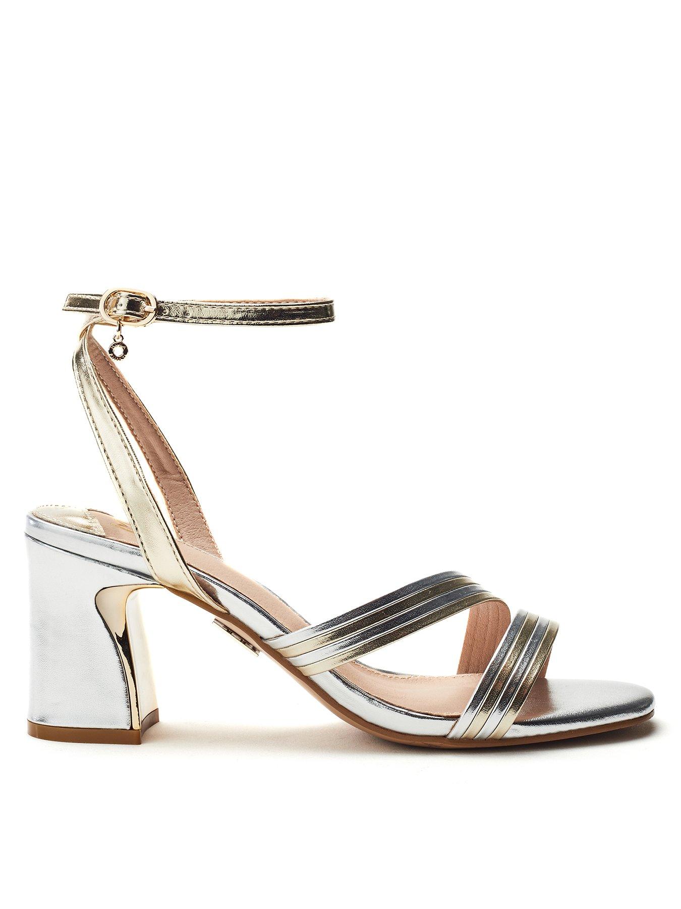 undefined Raela Block Heel Sandals - Gold