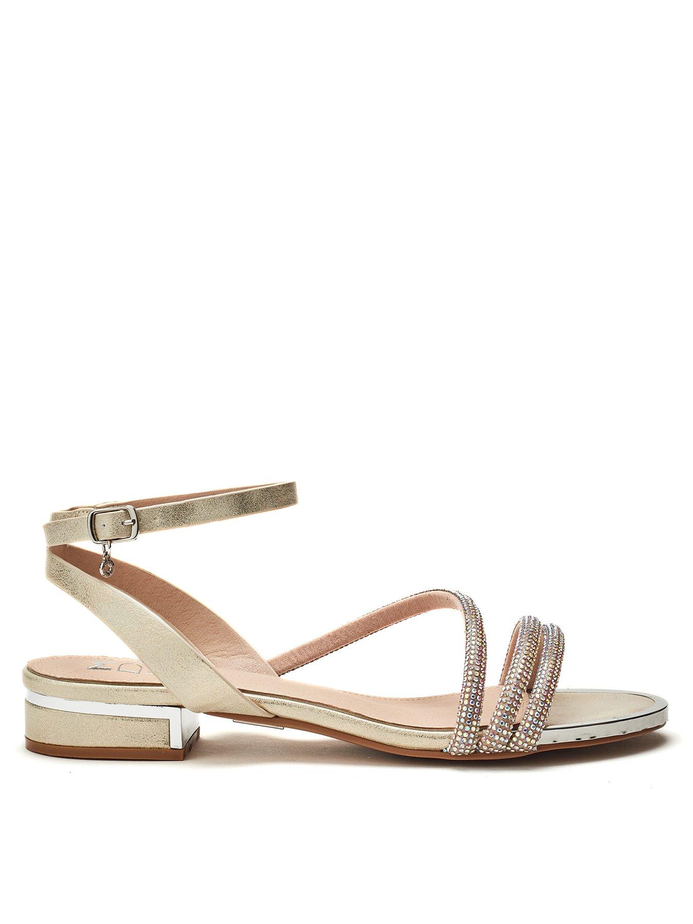 undefined Lyddia Low Smart Sandals - Gold