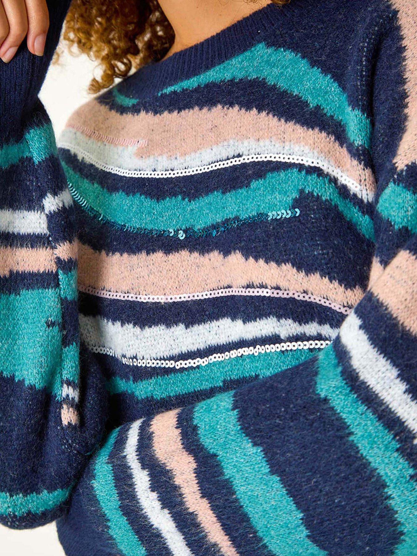 Image 5 of 5 of Roman Sequin Animal Print Jumper - Green
