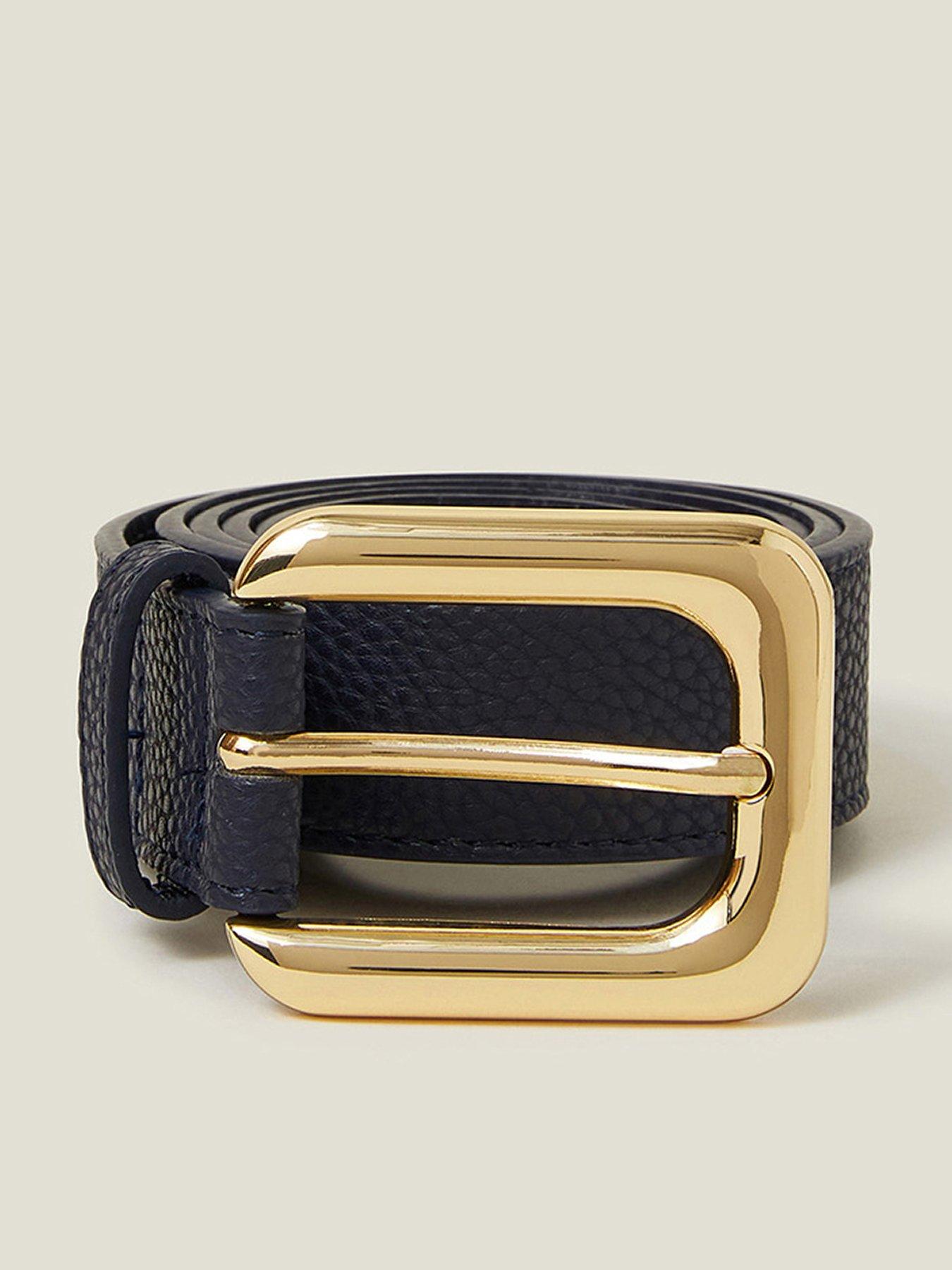 Image 1 of 3 of Accessorize Buckle Belt - Navy