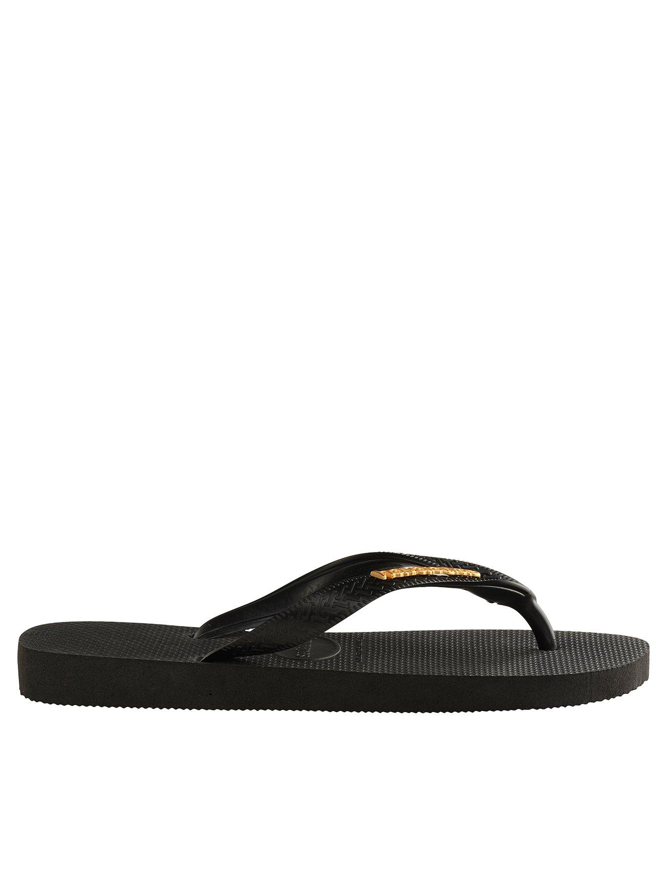 Image 3 of 5 of Havaianas Top Logo Metallic Flip Flop - Black