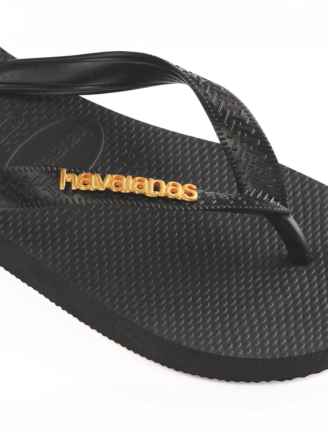 Image 5 of 5 of Havaianas Top Logo Metallic Flip Flop - Black