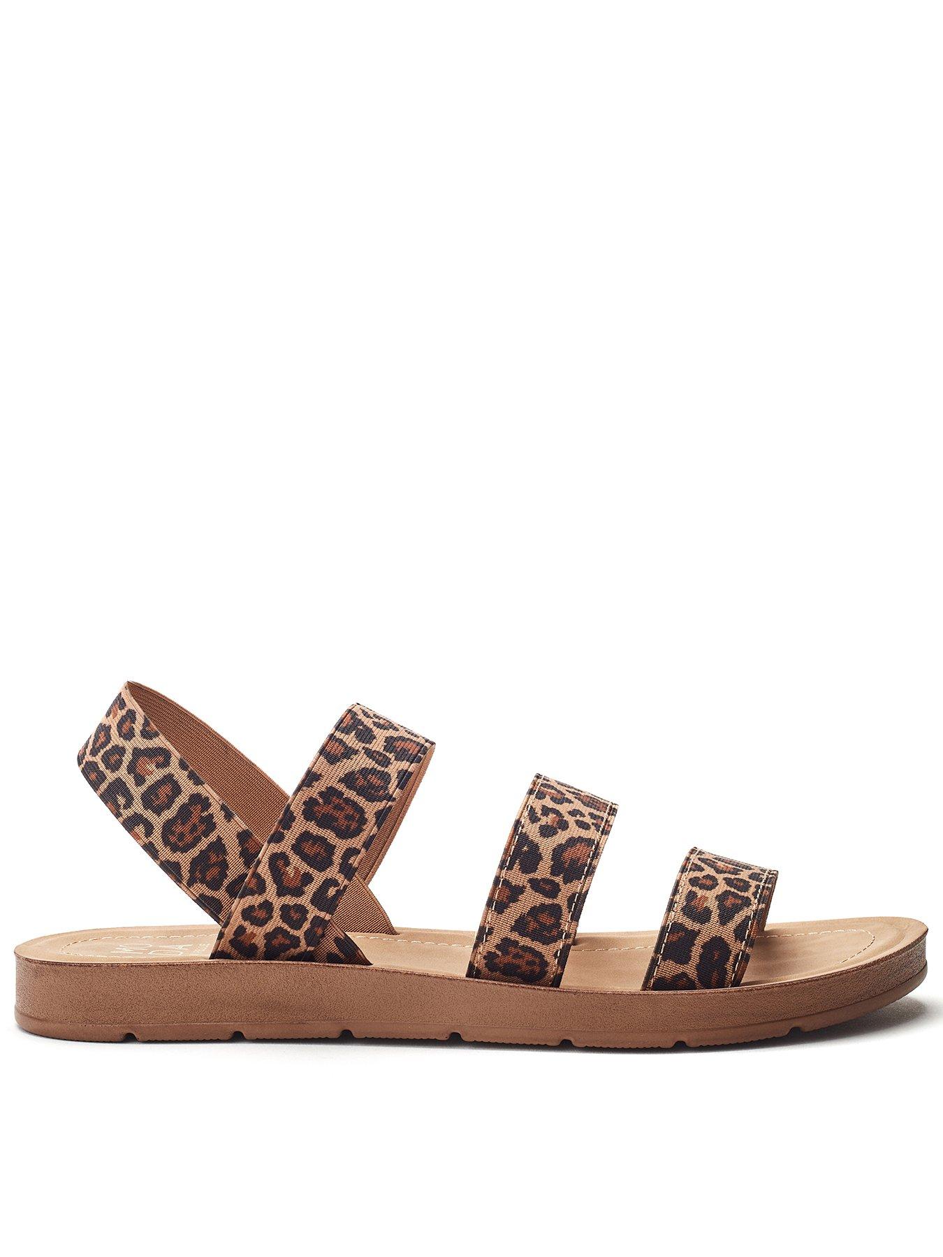 undefined Kyomi Multi Strap Sandals - Leopard