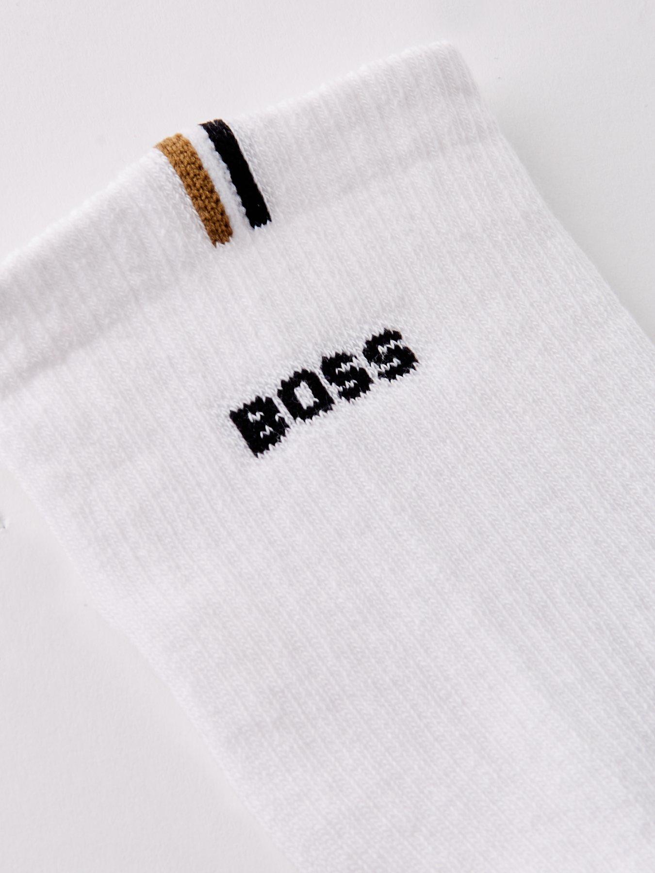 Image 3 of 3 of BOSS 3 Pack Logo Socks - White