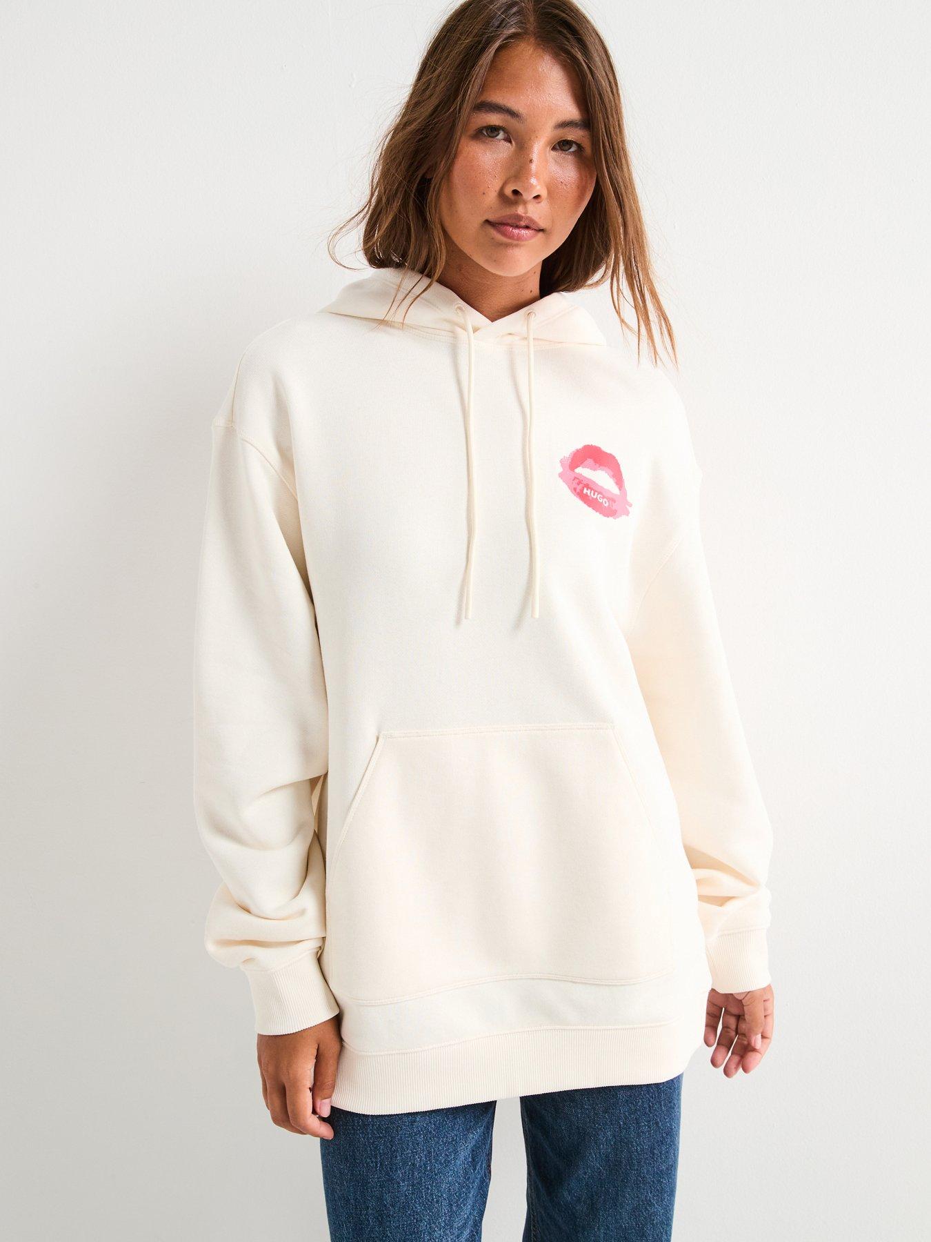 HUGO Dejandra Graphic Hoodie - White