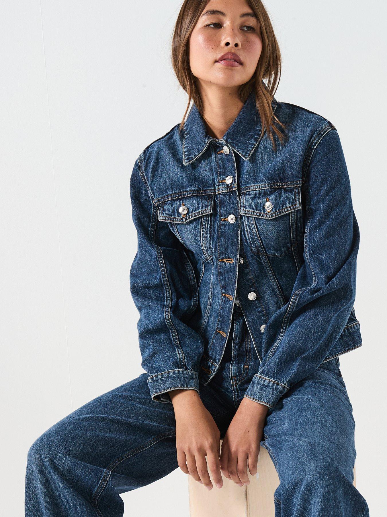 HUGO Gistine Denim Jacket, Blue, Size Xs, Women
