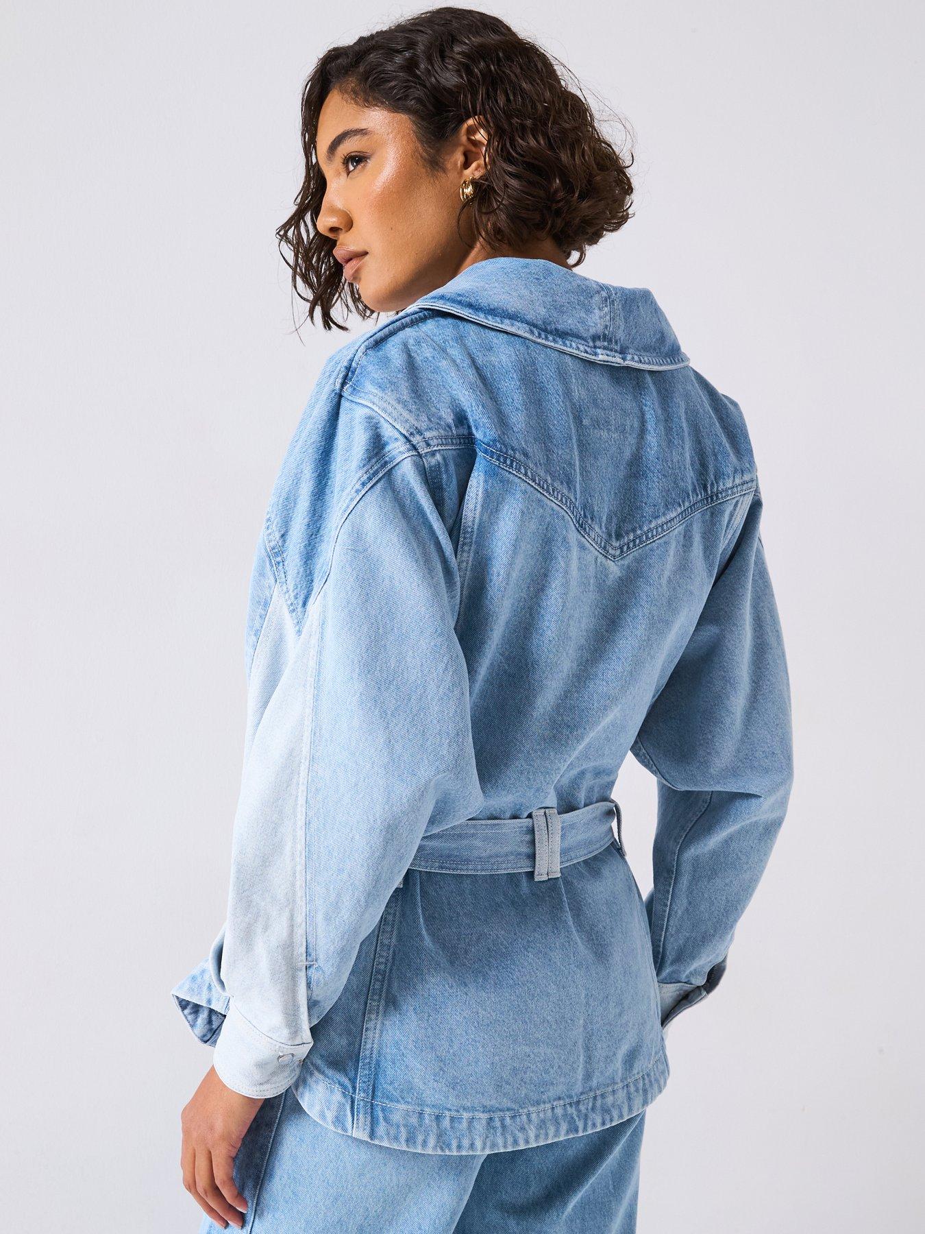 Image 2 of 6 of BOSS Peplum Hem Jacket - Blue