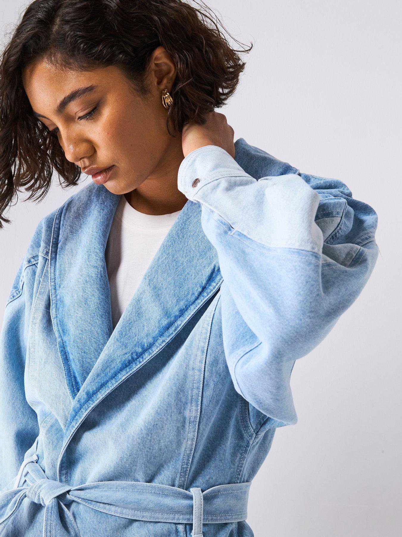 Image 4 of 6 of BOSS Peplum Hem Jacket - Blue