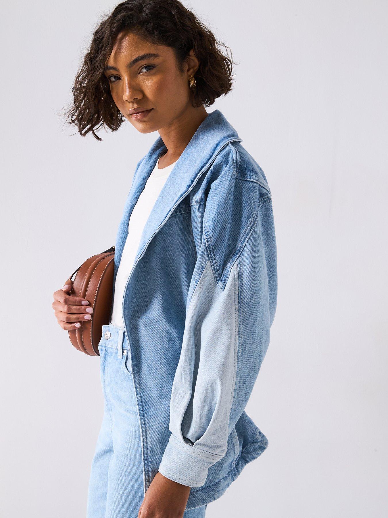 Image 5 of 6 of BOSS Peplum Hem Jacket - Blue