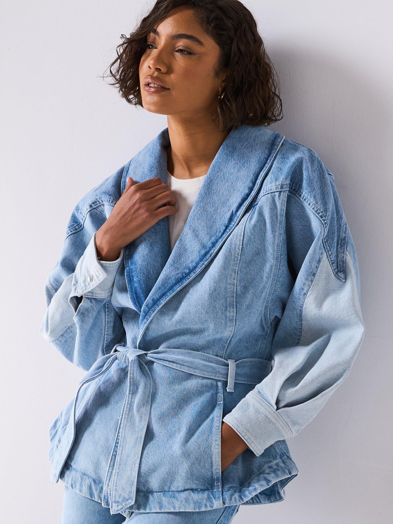 Image 6 of 6 of BOSS Peplum Hem Jacket - Blue