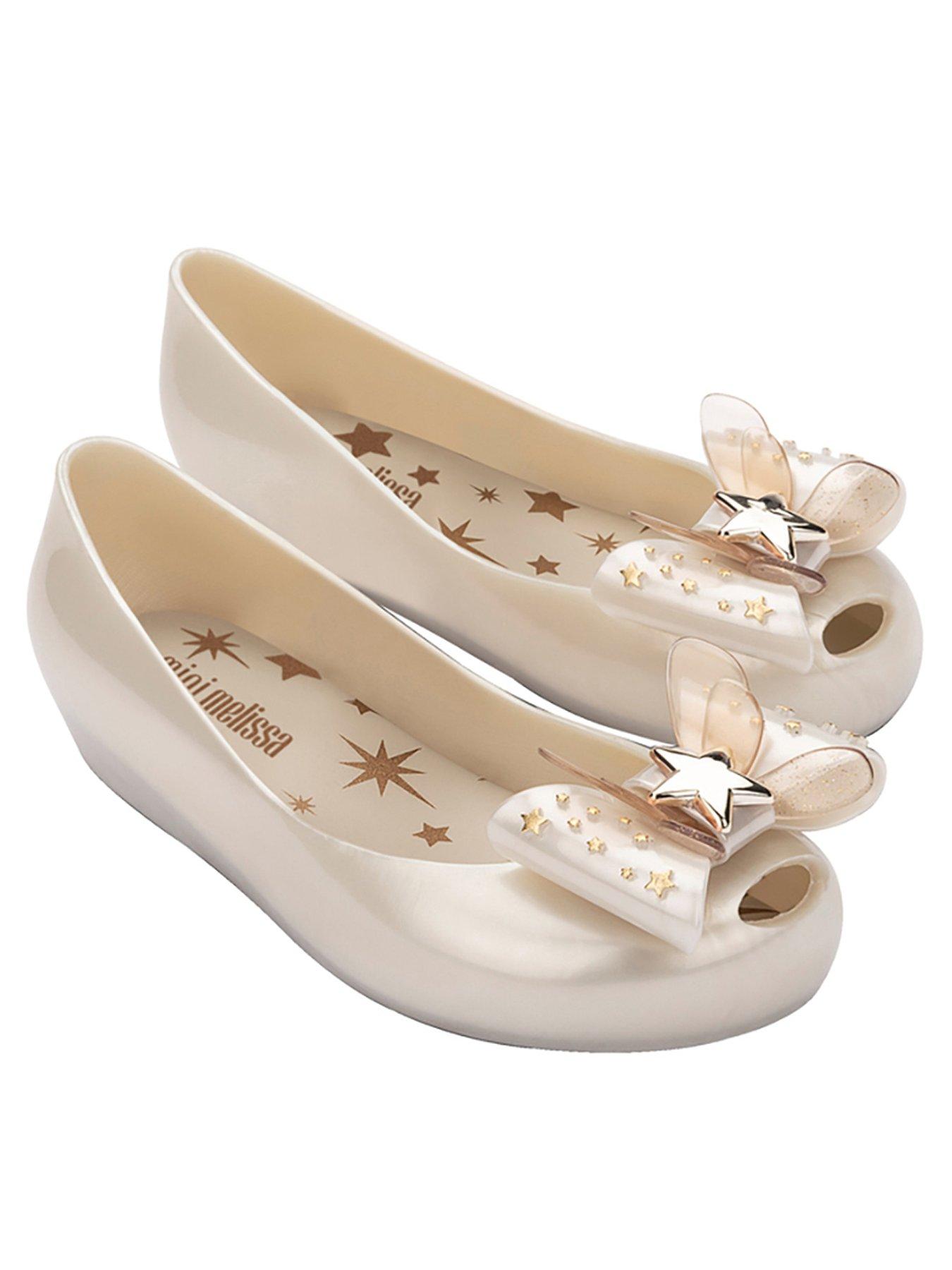 undefined Girls Junior Mini Melissa Ultragirl Star Jelly Ballerina Shoe
