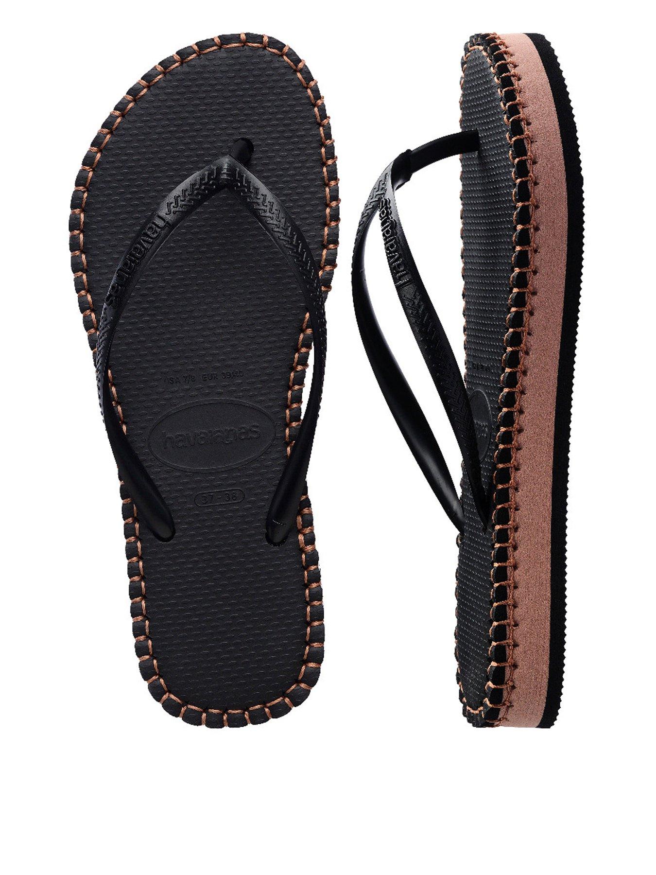 undefined Slim Flip Flop Flatform Loop - Black