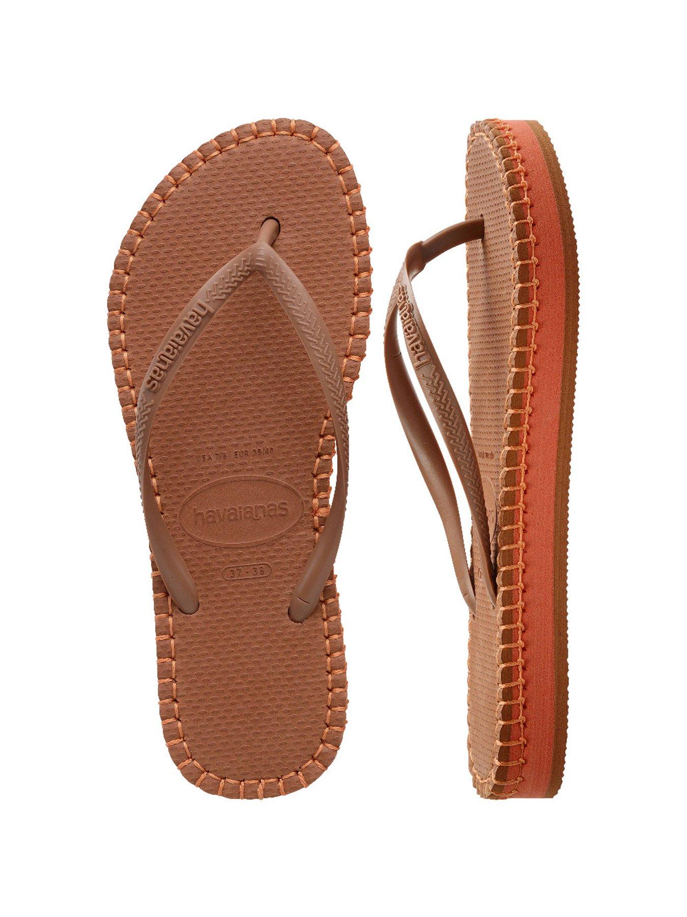 undefined Slim Flip Flop Flatform Loop - Rust