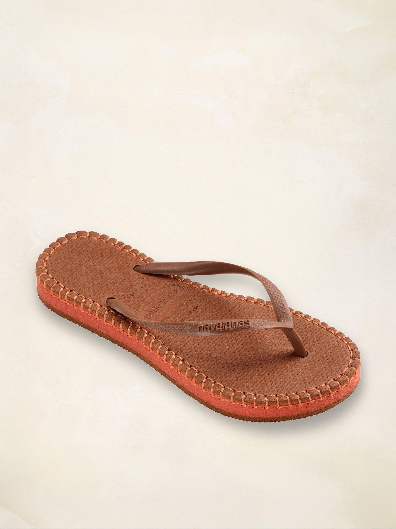 undefined Slim Flip Flop Flatform Loop - Rust