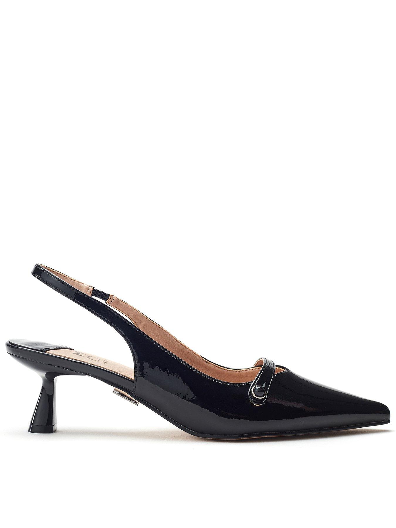 undefined Godal Slingback Kitten Heel Shoes - Black
