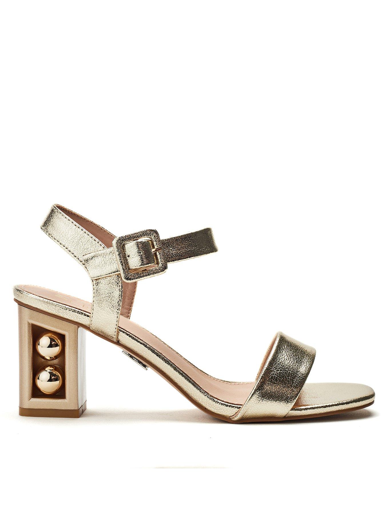 undefined Sandypearl Heel Detail Sandals - Gold