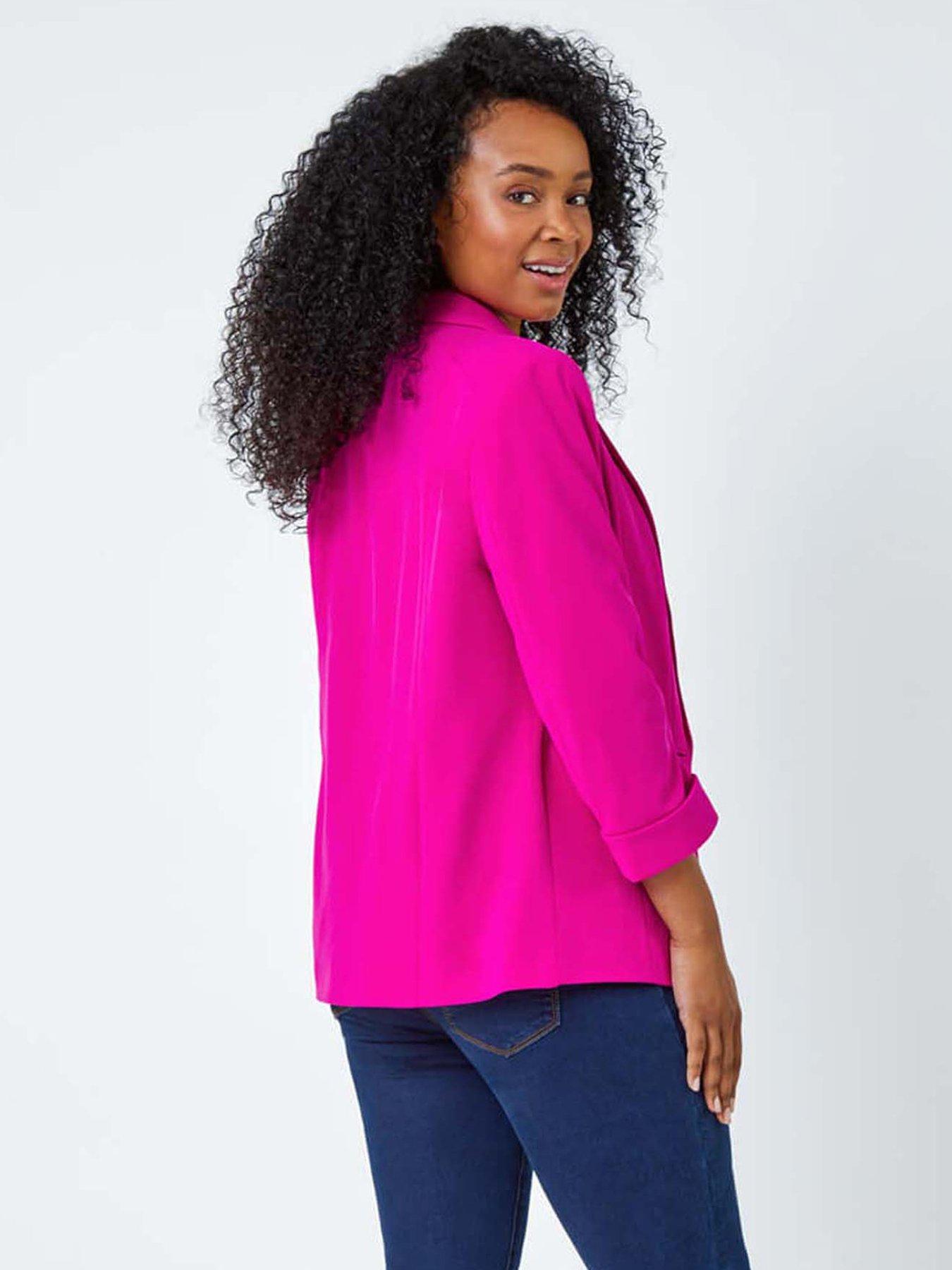 Image 2 of 5 of Roman Petite Classic Stretch Blazer - Pink