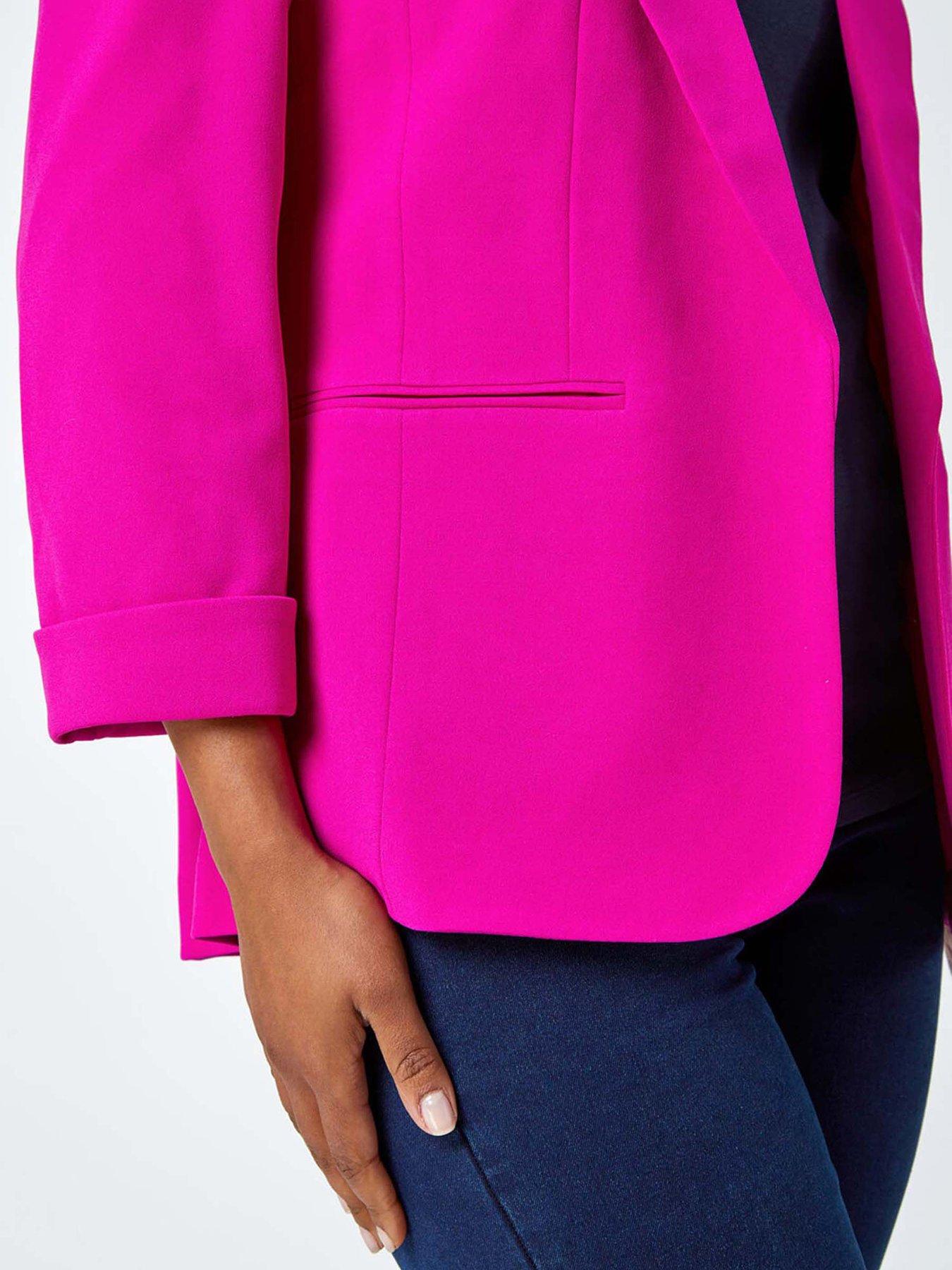 Image 5 of 5 of Roman Petite Classic Stretch Blazer - Pink