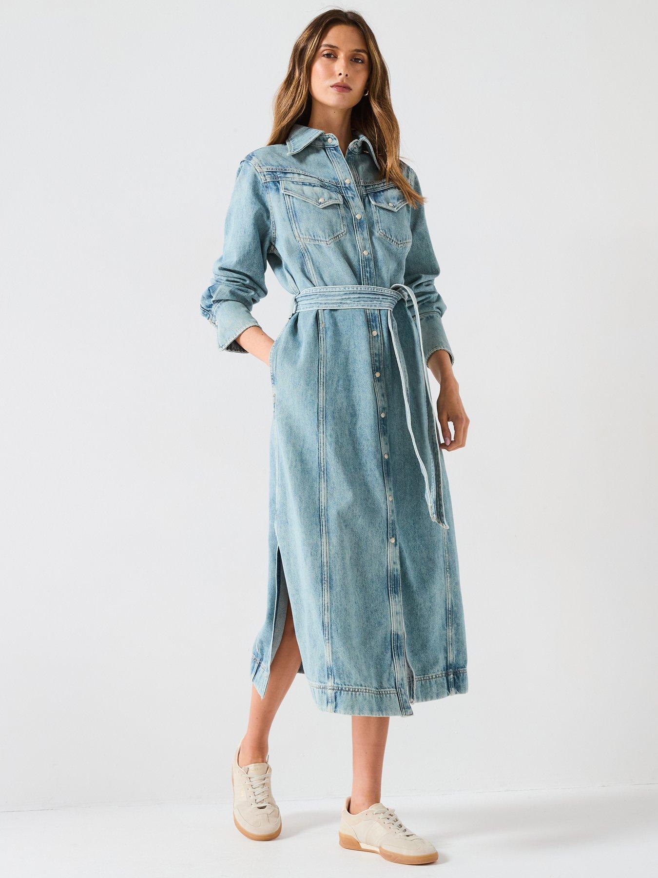 boss dress blue Long Sleeve Denim - Dark Chiffon Navy Blue Short gown below 30000 3% spandex Primary color:Custom Color