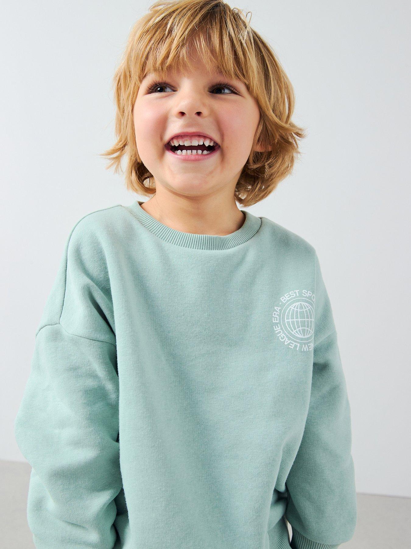 The Very Collection Boys Circle Placement Sweatshirt - Green