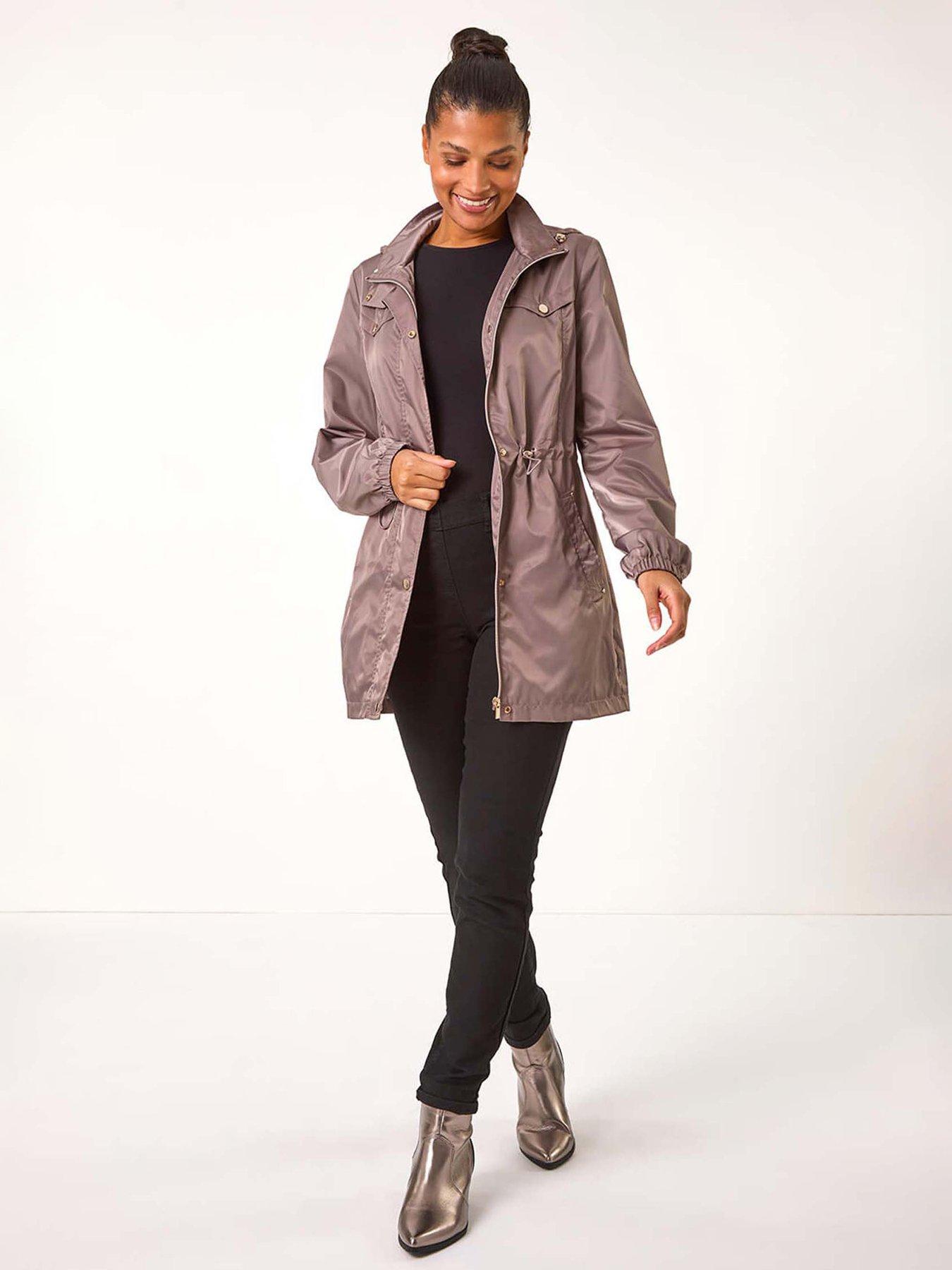 Roman Shower Resistant Longline Jacket - Beige | Very