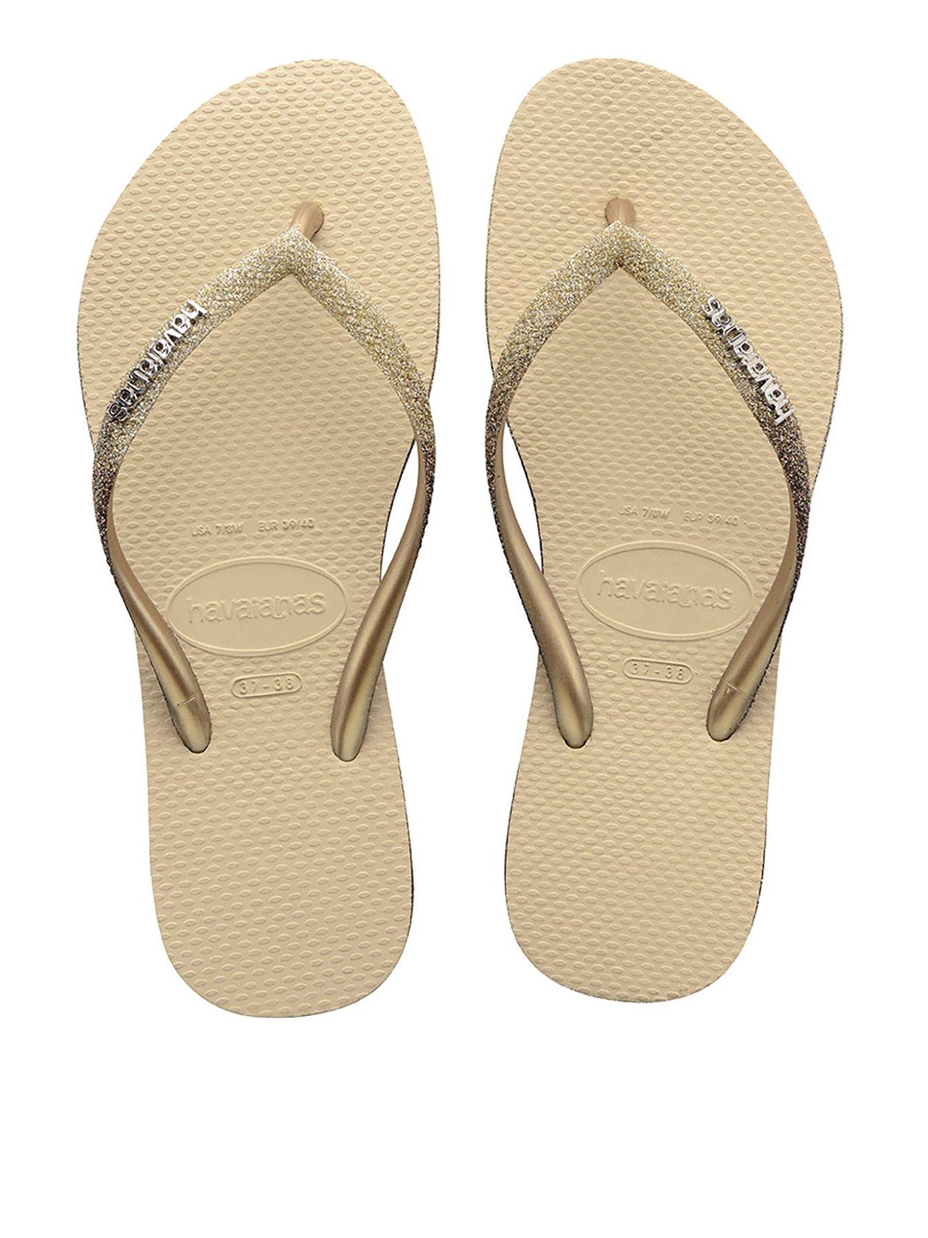 undefined Slim Sparkle Flip Flop - Sand