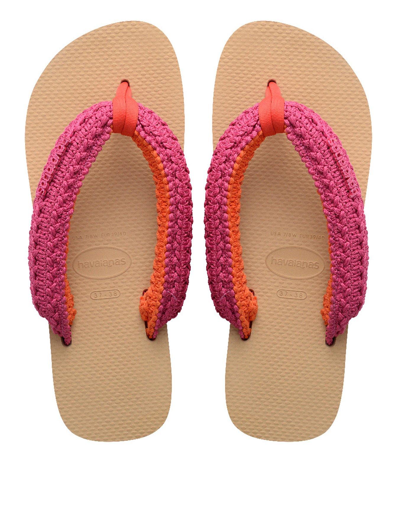 undefined Top High Chunky Boho Flip Flop- Pink
