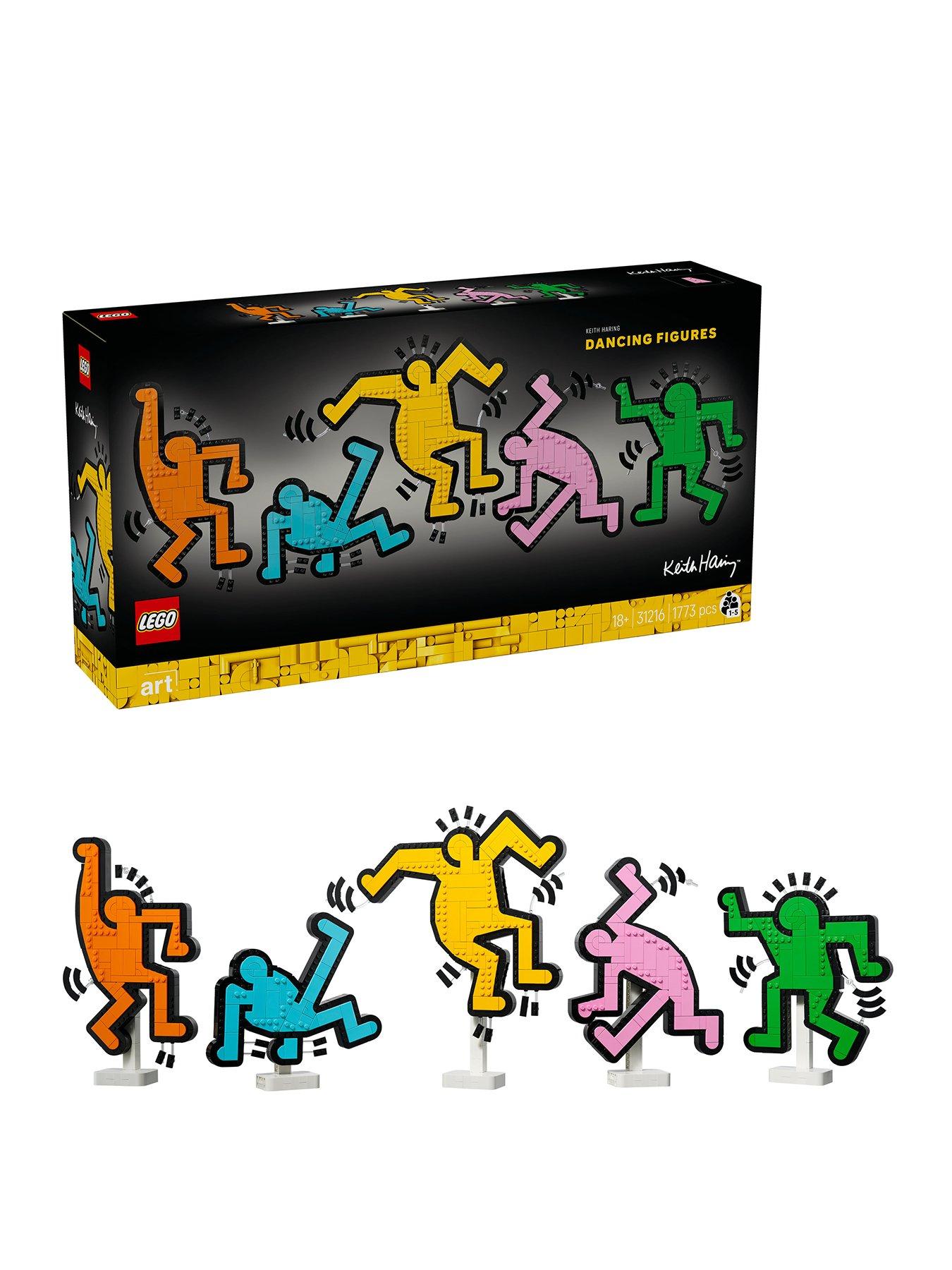 Image 1 of 8 of LEGO ART Keith Haring &ndash; Dancing Figures Living Room Decor 31216
