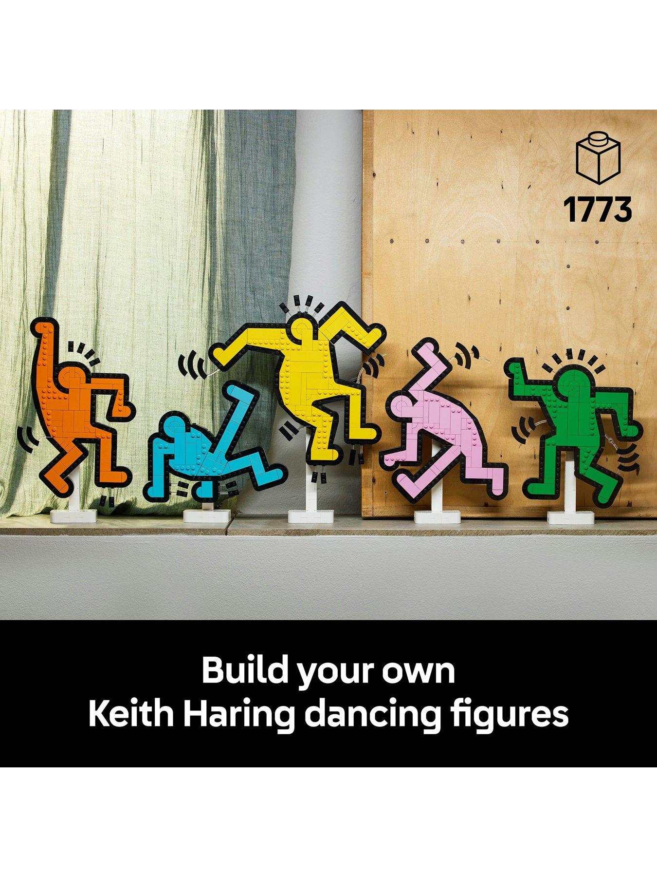 Image 2 of 8 of LEGO ART Keith Haring &ndash; Dancing Figures Living Room Decor 31216